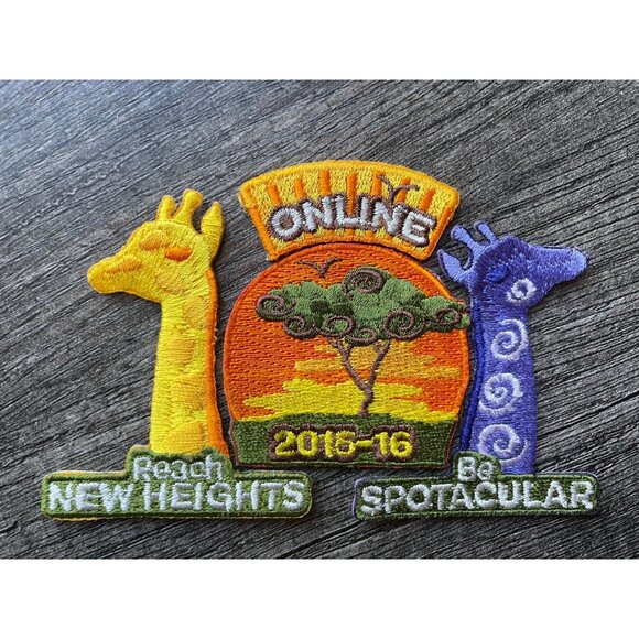 2015-2016 QSP patches Girl Scout GSUSA fall product program set safari giraffe - Picture 2 of 6
